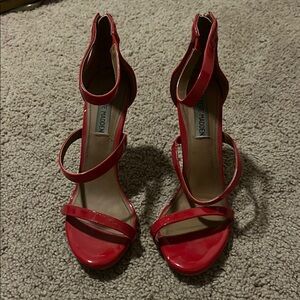 Steve Madden Vibrant Red Strappy Heels